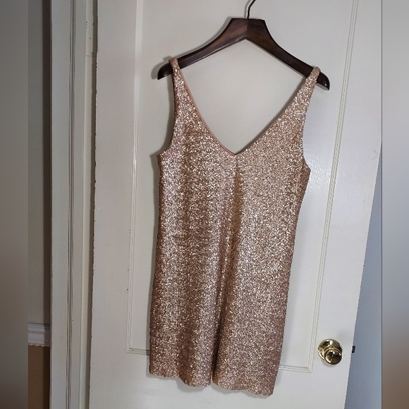 Sequined Trf Zara Dress, Sz M - Picture 3 of 5